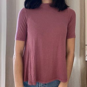 pink half sleeve top